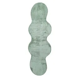 Wavy Runner Rug - Aranga Super Soft Fur (green)