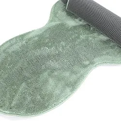 Wavy Runner Rug - Aranga Super Soft Fur (green)