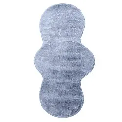 Wavy Runner Rug - Aranga Super Soft Fur (steel blue)