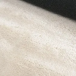 Wavy Round Rug - Aranga Super Soft Fur (beige)