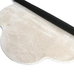 Wavy Round Rug - Aranga Super Soft Fur (beige)