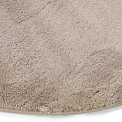 Wavy Round Rug - Aranga Super Soft Fur (brown)