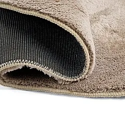 Wavy Round Rug - Aranga Super Soft Fur (brown)
