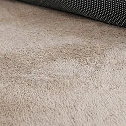 Wavy Round Rug - Aranga Super Soft Fur (brown)