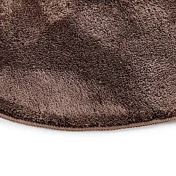 Wavy Round Rug - Aranga Super Soft Fur (dark brown)