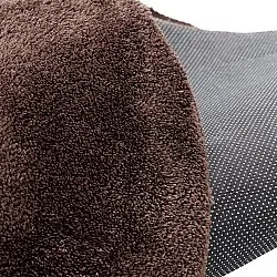 Wavy Round Rug - Aranga Super Soft Fur (dark brown)