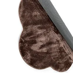 Wavy Round Rug - Aranga Super Soft Fur (dark brown)