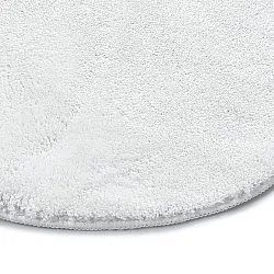 Wavy Round Rug - Aranga Super Soft Fur (white)