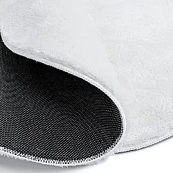 Wavy Round Rug - Aranga Super Soft Fur (white)