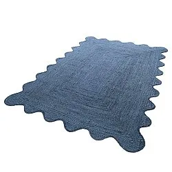 Wavy jute rug - San Francisco (blue)