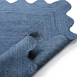 Wavy jute rug - San Francisco (blue)