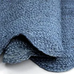 Wavy jute rug - San Francisco (blue)