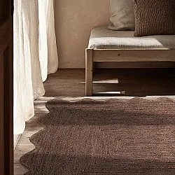 Wavy jute rug - San Francisco (brown)