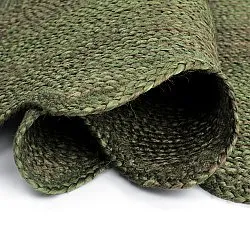 Wavy jute rug - San Francisco (army green)
