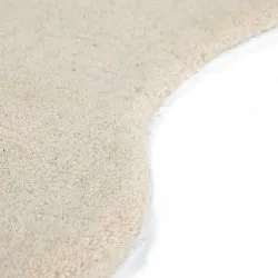 Wavy Wool Rug - Diu Hand Tufted Wool Premium (cream)
