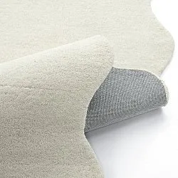 Wavy Wool Rug - Diu Hand Tufted Wool Premium (white)