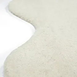 Wavy Wool Rug - Diu Hand Tufted Wool Premium (white)