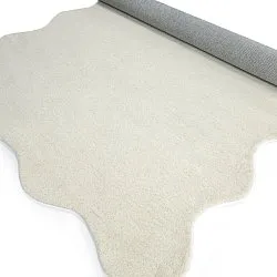 Wavy Wool Rug - Diu Hand Tufted Wool Premium (white)