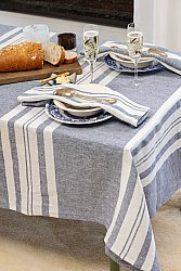 Linen tablecloth - Vera (blue/white)