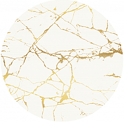 Round rug - Vieste (white/gold)