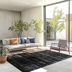 Viscose rug - Jodhpur Special Luxury Edition (black)