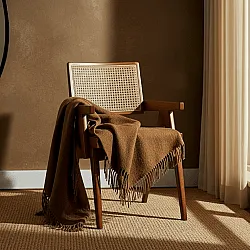 Throws - Wool blend throw - Samantha (brown)