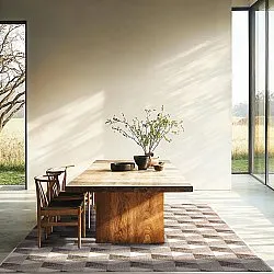 Indoor/Outdoor rug - Brussels Pattern (grey)