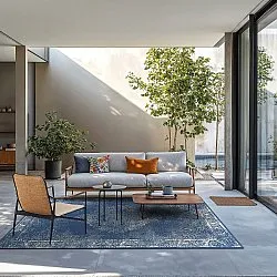 Indoor/Outdoor rug - Brussels Weave (blue)