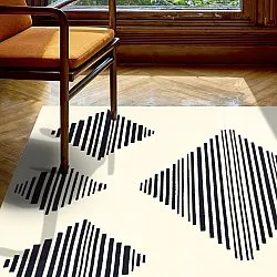 Wilton rug - Carmen (cream/black)