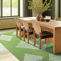 Wilton rug - Carmen (green/white)