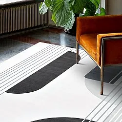 Wilton rug - Delft (white/grey/black)