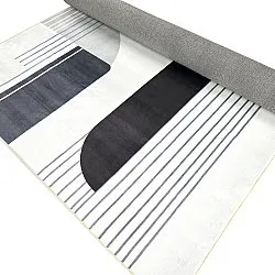 Wilton rug - Delft (white/grey/black)