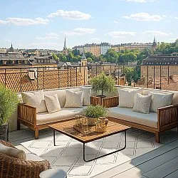 Indoor/Outdoor rug - Brussels Diamond (white)