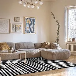Wilton rug - Joma (black/white)
