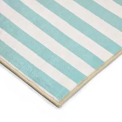 Wilton rug - Joma (turquoise/white)