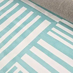 Wilton rug - Joma (turquoise/white)