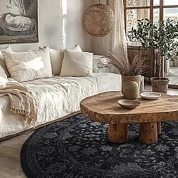 Round rug - Peking Majestic (black)