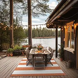 Indoor/Outdoor rug - Santana (orange)