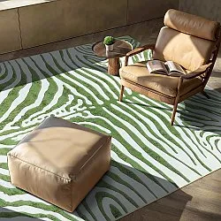 Wilton rug - Zebra (green)