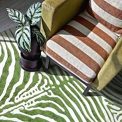 Round rug - Zebra (green)