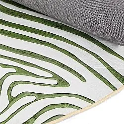 Round rug - Zebra (green)