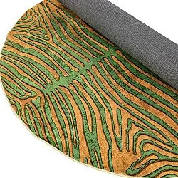 Round rug - Zebra (green/orange)