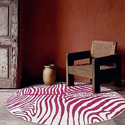 Round rug - Zebra (pink)