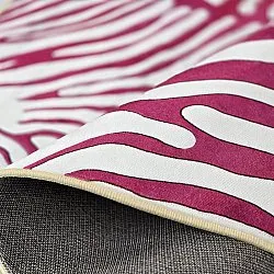 Round rug - Zebra (pink)