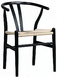 Chair - Alta (black/beige) - 2 pcs