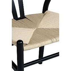 Chair - Alta (black/beige) - 2 pcs
