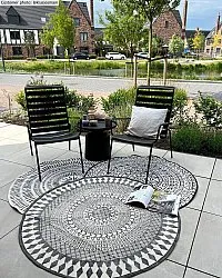 Round rug - Brussels Night (grey)
