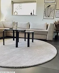 Round rug - Recycled PET with viscose look (offwhite)
