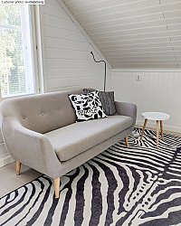 Wilton rug - Zebra (black/white)