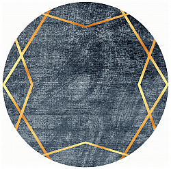 Round rug - Zaros (navy/gold)